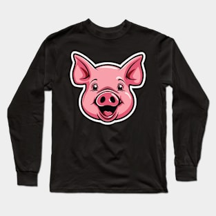 funny pig Long Sleeve T-Shirt